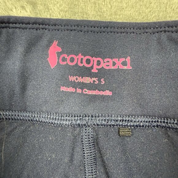 Cotopaxi Leggings Womens Small Blue Recycled Polyester Gym Workout Yoga Sport - Picture 6 of 9